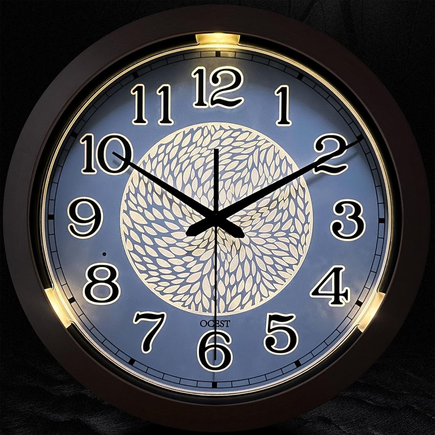 Luminous LED Wall Clock 13cm Silent Glow-in-Dark Large Display Bedroom Home Deco