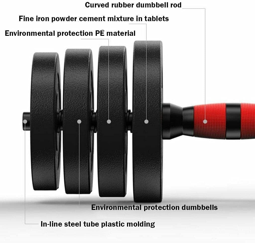 30KG Adjustable Dumbbell & Barbell Set Cast Iron Free Weights Home Gym