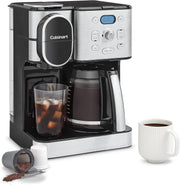 Dual Coffee Maker Hot & Iced 12 Cup Carafe Single-Serve Fast Brew