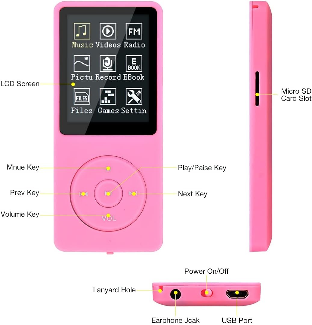 8GB MP3/MP4 Music Player Portable HiFi FM Radio Voice Recorder