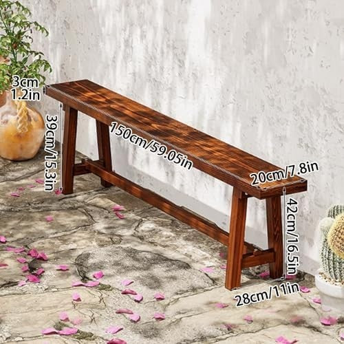 Rustic Farmhouse Wooden Bench – Dining, Entryway & Bedroom Seating 150x28x42cm