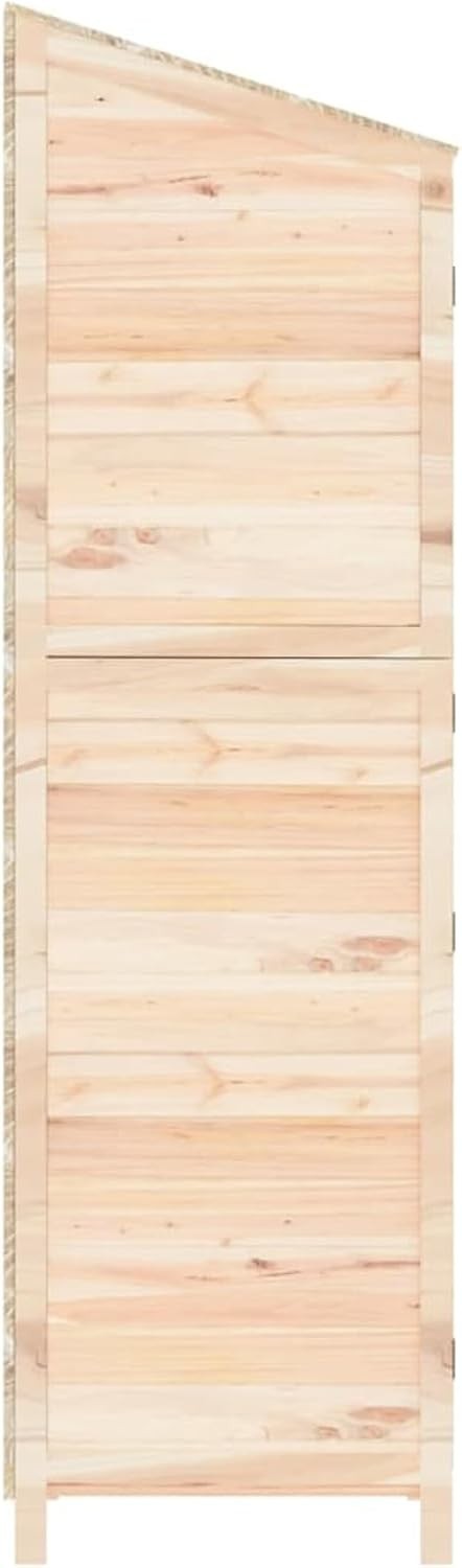 Wooden Garden Shed Outdoor Storage 55x52x174.5cm Weatherproof Solid Fir Wood