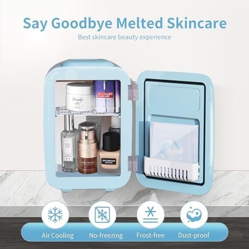 Portable Mini Fridge 4L 6 Can Cooler Warmer AC DC Silent Bedroom Car