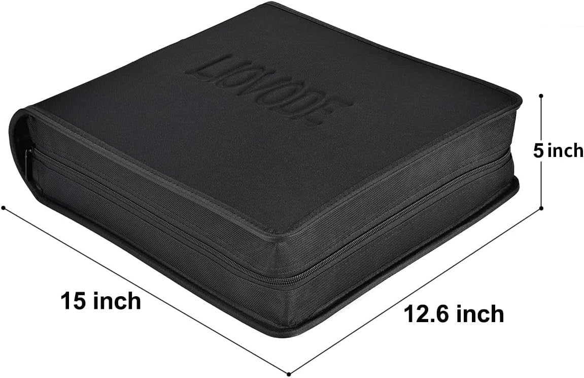 DVD CD Storage Wallet Holds 160 Discs 80 Booklets Organizer Case