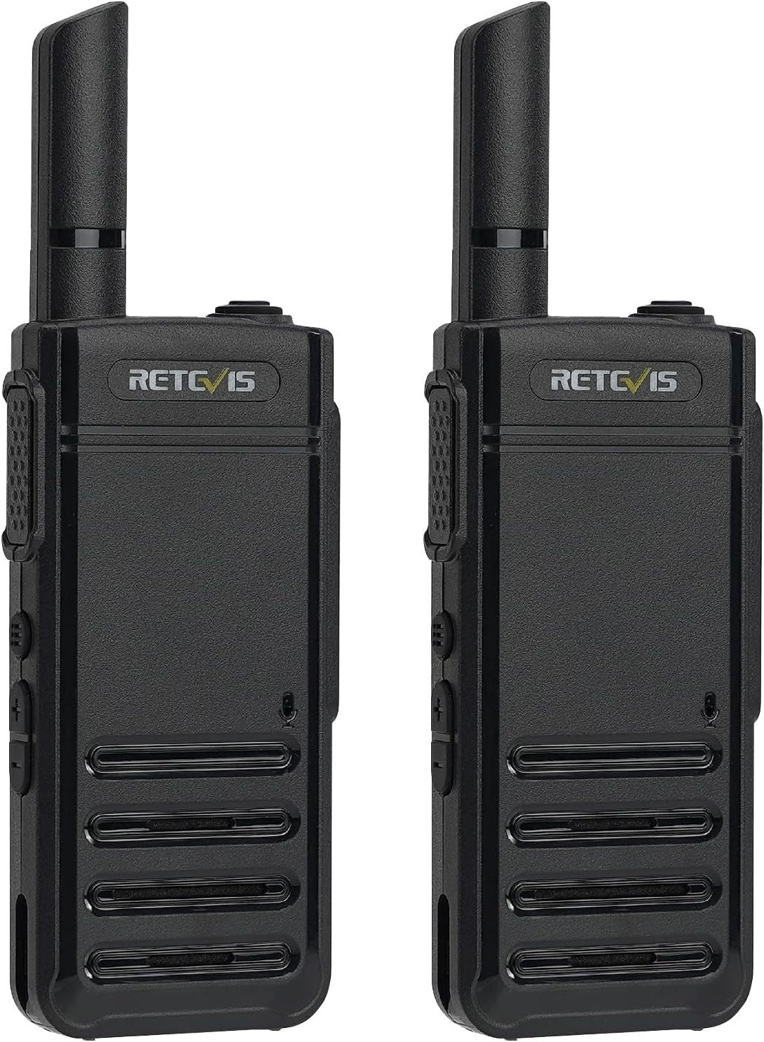 Ultra Thin Walkie Talkies 2 Way Radio VOX USB-C Rechargeable Pair