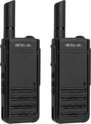 Ultra Thin Walkie Talkies 2 Way Radio VOX USB-C Rechargeable Pair