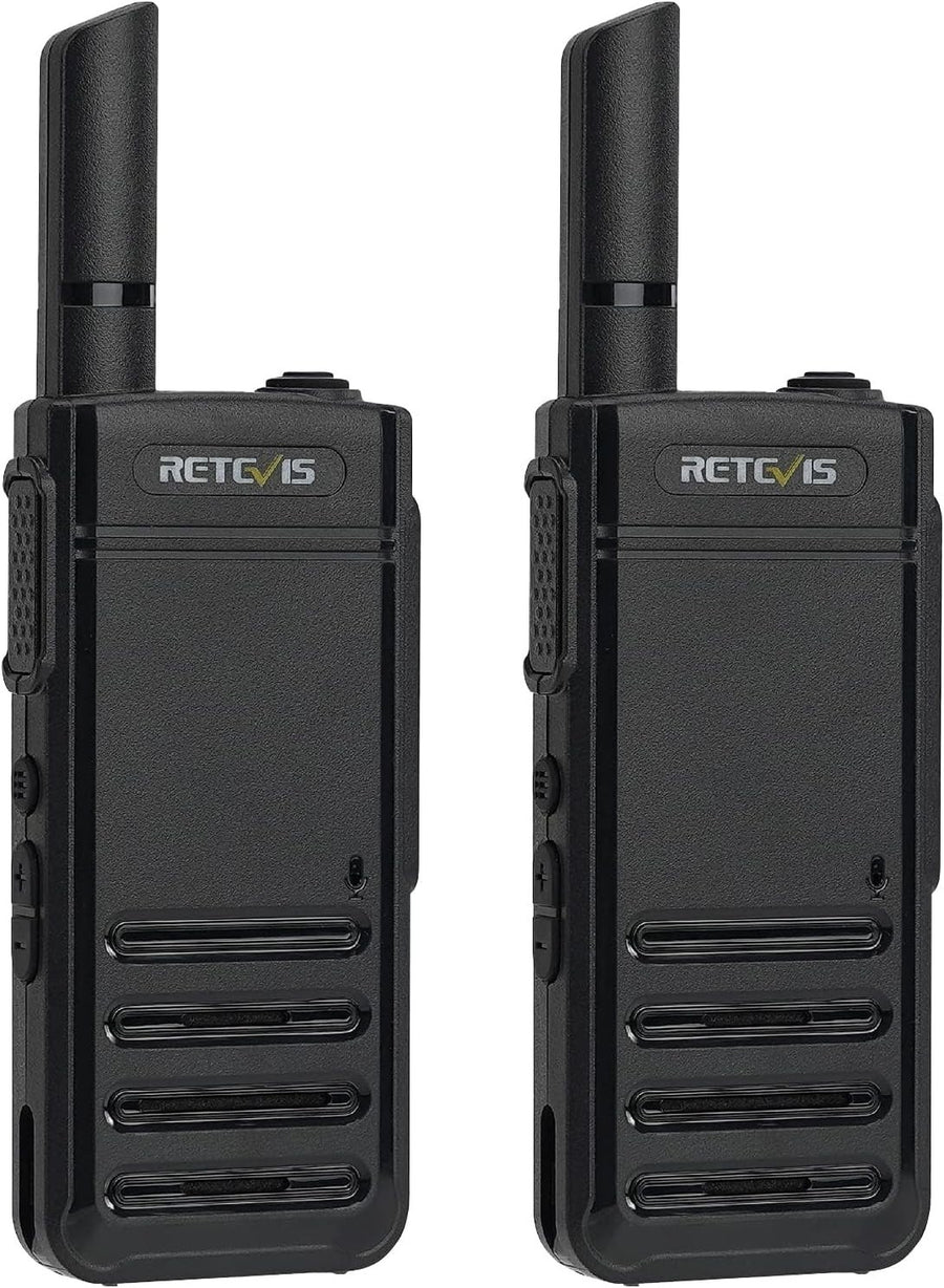 Ultra Thin Walkie Talkies 2 Way Radio VOX USB-C Rechargeable Pair