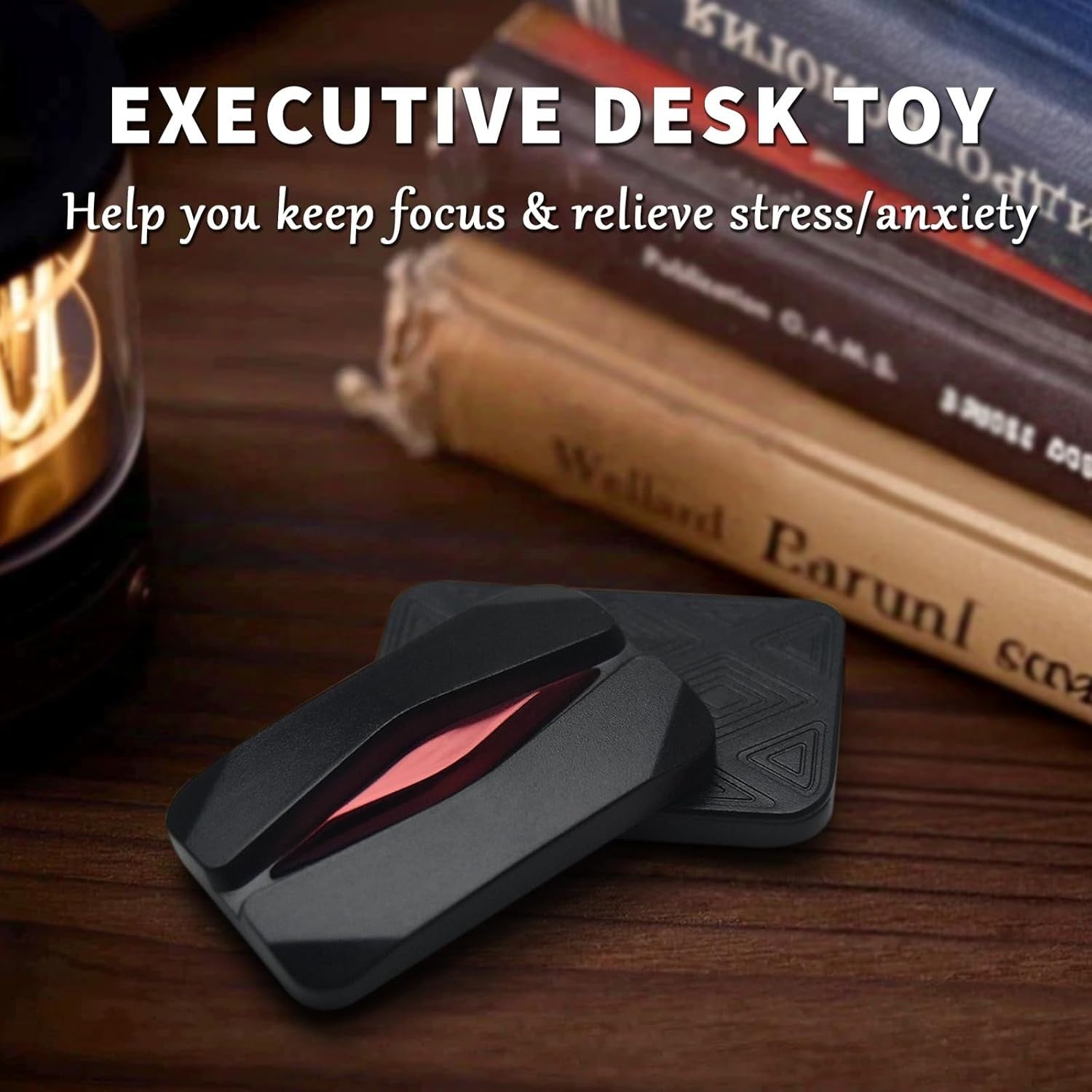 Magnetic Fidget Slider Black Red Zinc Alloy Executive Desk Toy
