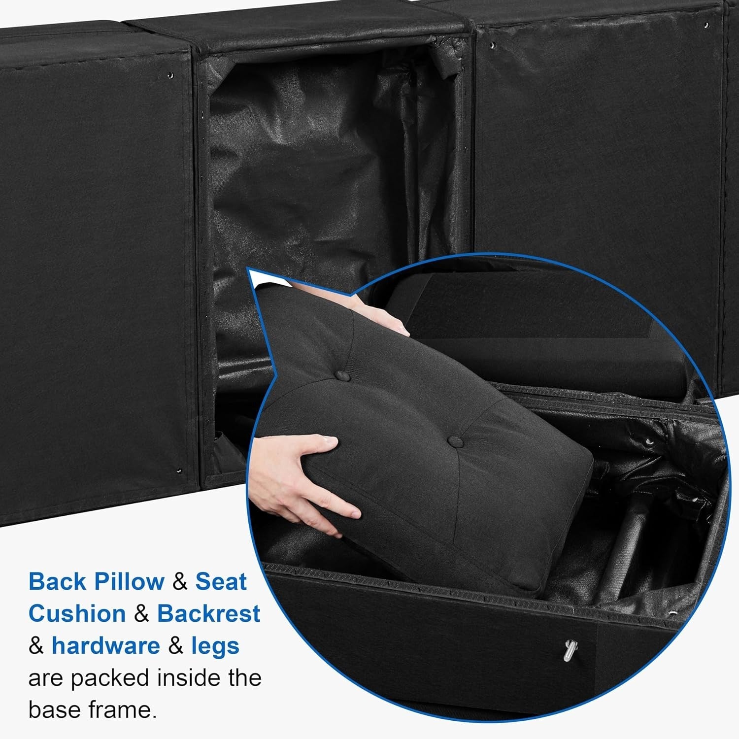 Velvet Black L-Shaped Corner Sofa with Ottoman 3-Seater Chaise for Small Spaces