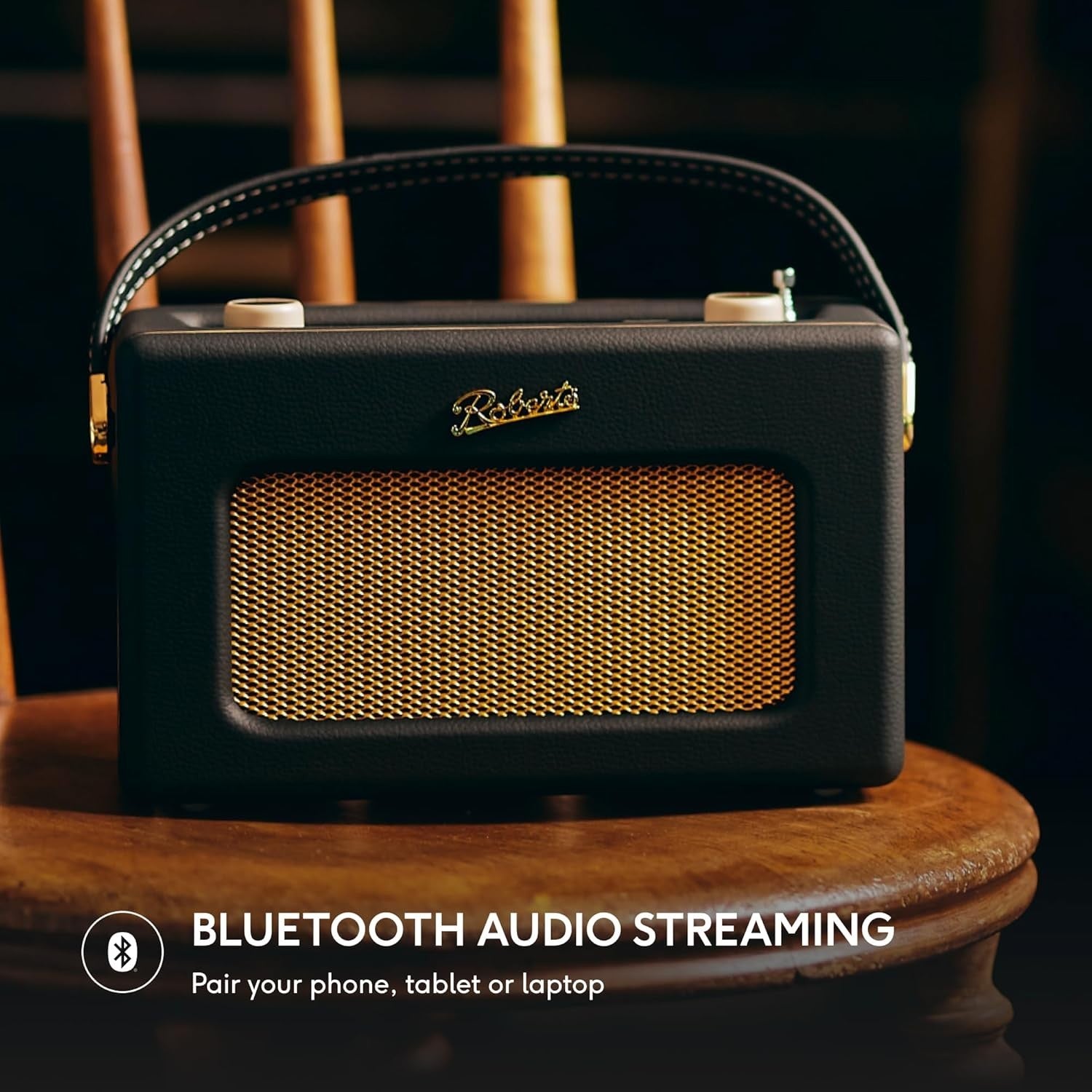 Portable DAB DAB+ FM Radio Bluetooth Retro Black/White