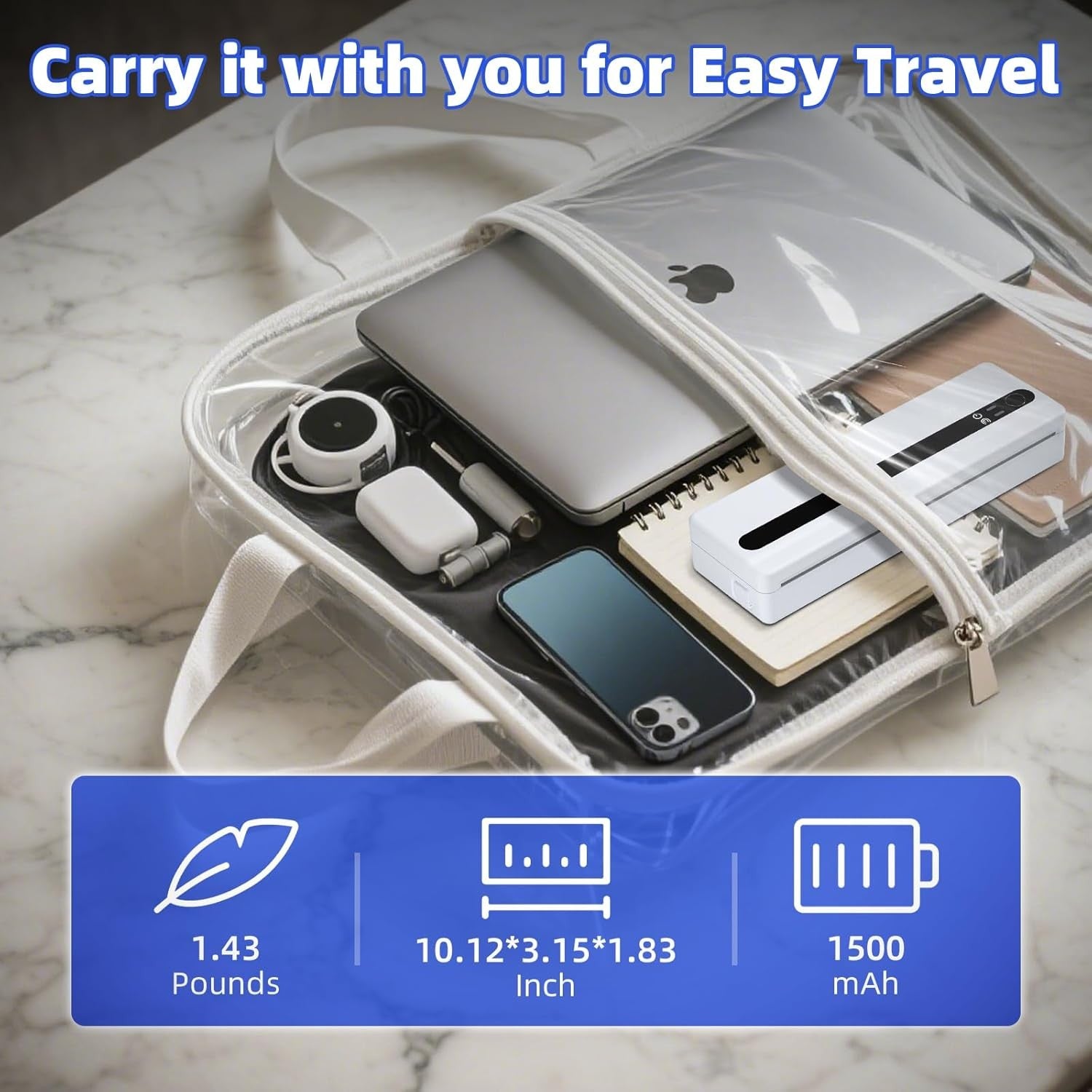A4 Portable Thermal Printer Bluetooth Inkless