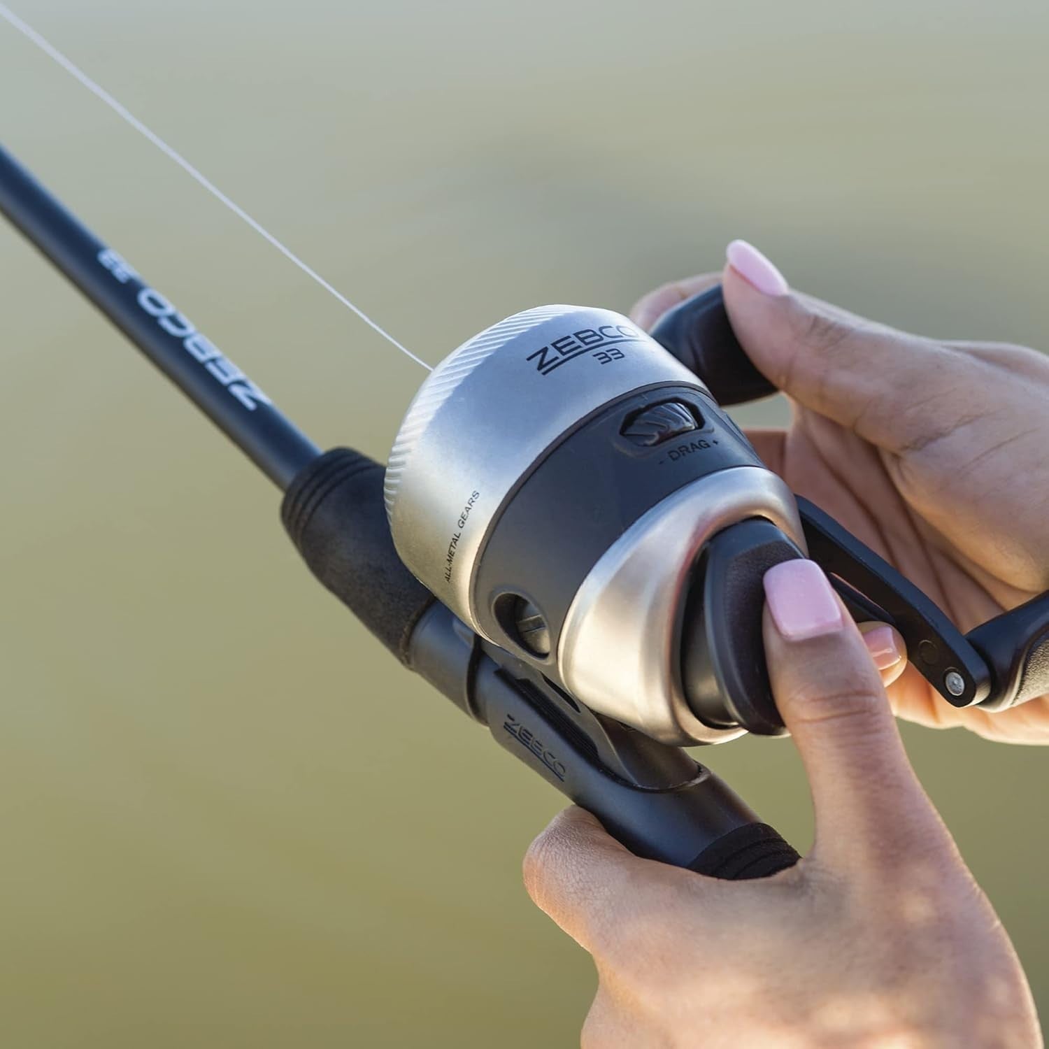 Zebco 33 Fishing Rod & Spincast Reel Combo | 5' Fiberglass Panfish Bass Trout