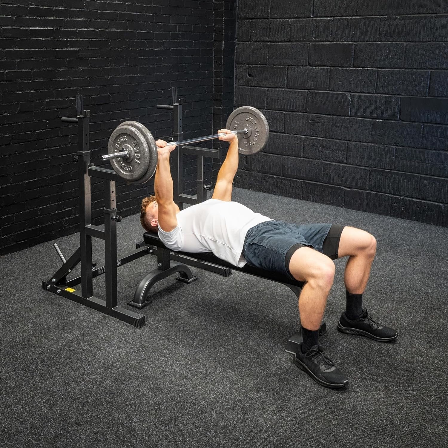Heavy Duty Flat Weight Bench 300kg Thick Padding Home Gym Press
