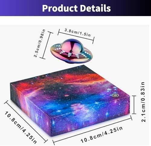 Magnetic Levitation UFO Lamp 360° Floating Desk Decor Color-Changing Night Light