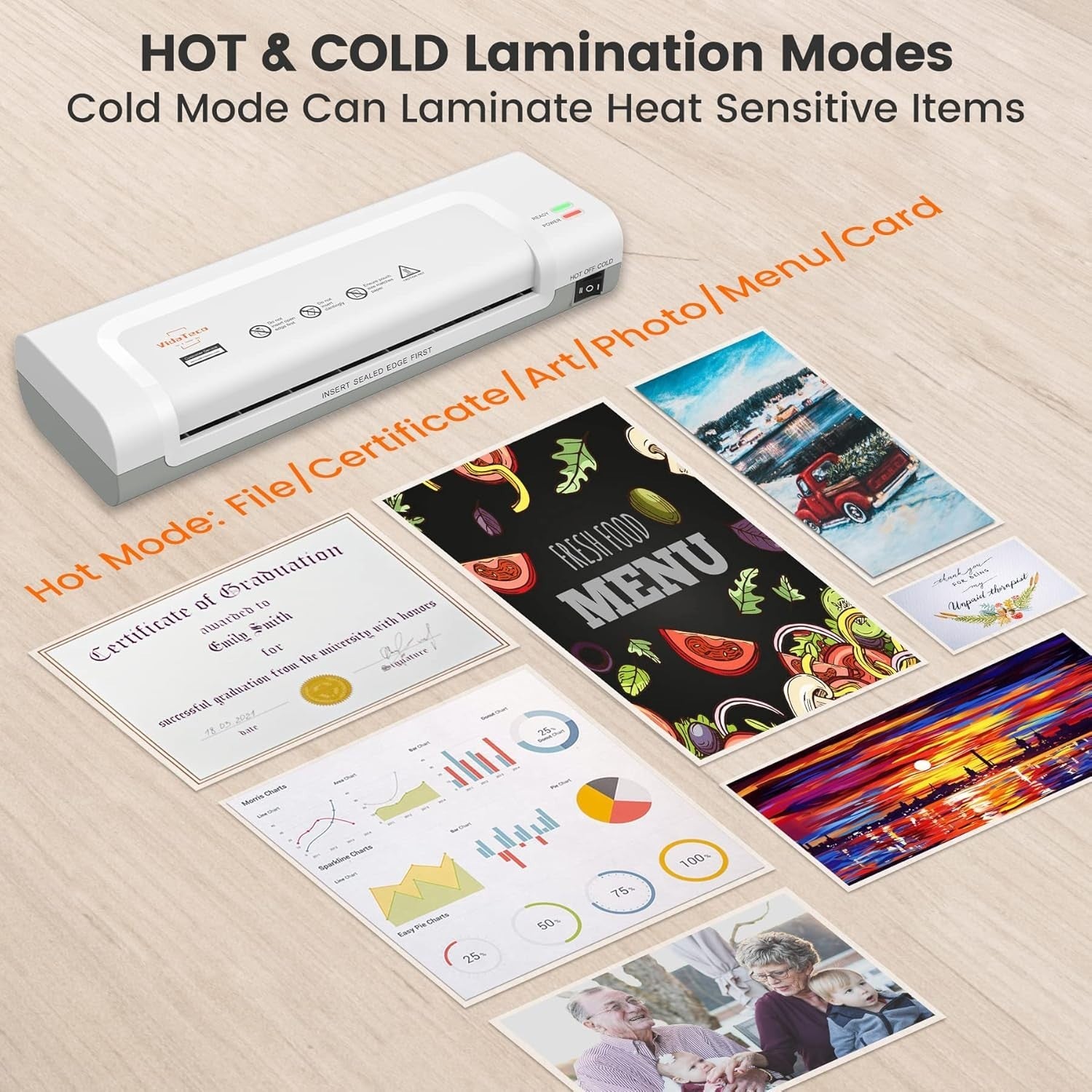 Portable A4 Laminator Compact Lightweight Desk Friendly Home Office Use