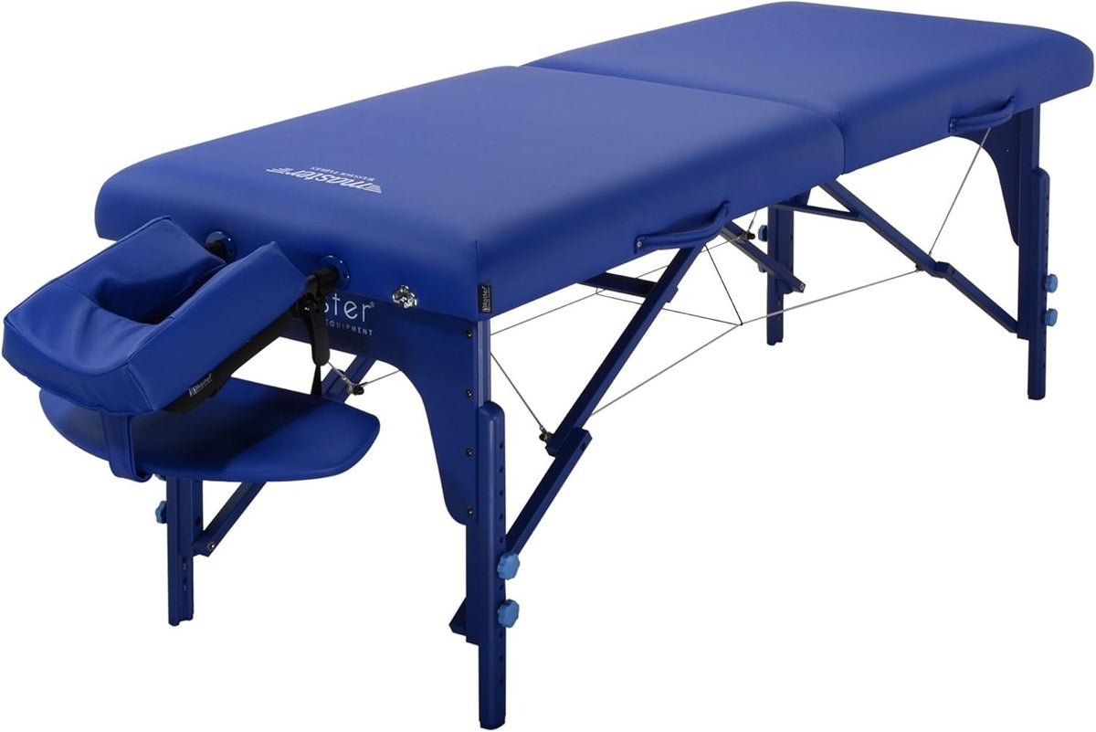 71cm Portable Massage Table | Pro Montclair Spa Bed w/ Memory Foam Imperial Blue