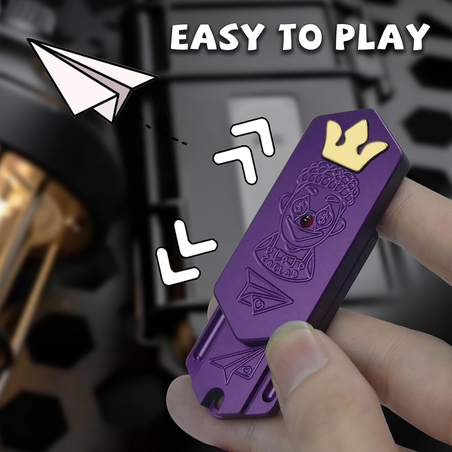 Purple Aluminum Fidget Slider Mechanical Clicker EDC Stress Toy