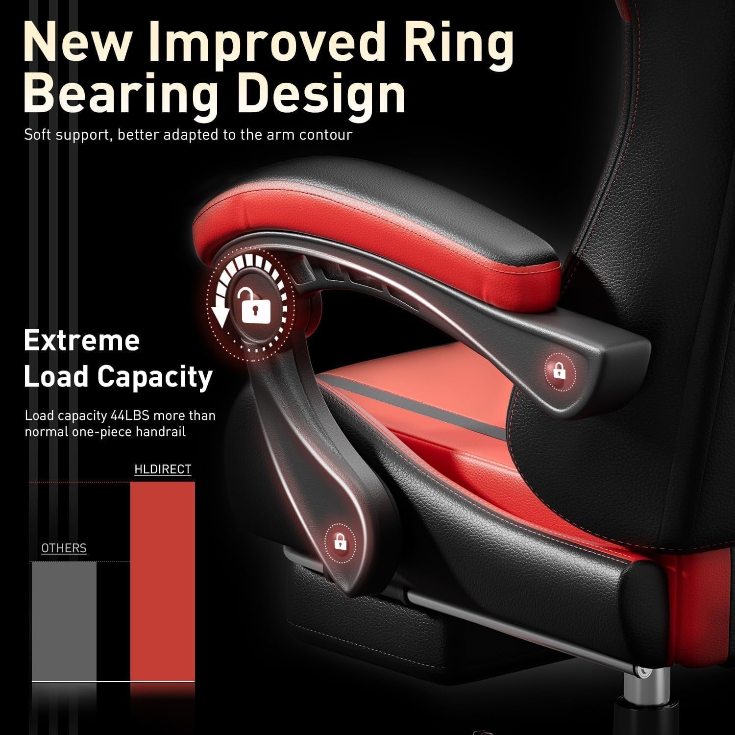 Massage Gaming Chair Recliner with Footrest Pocket Spring Ergonomic