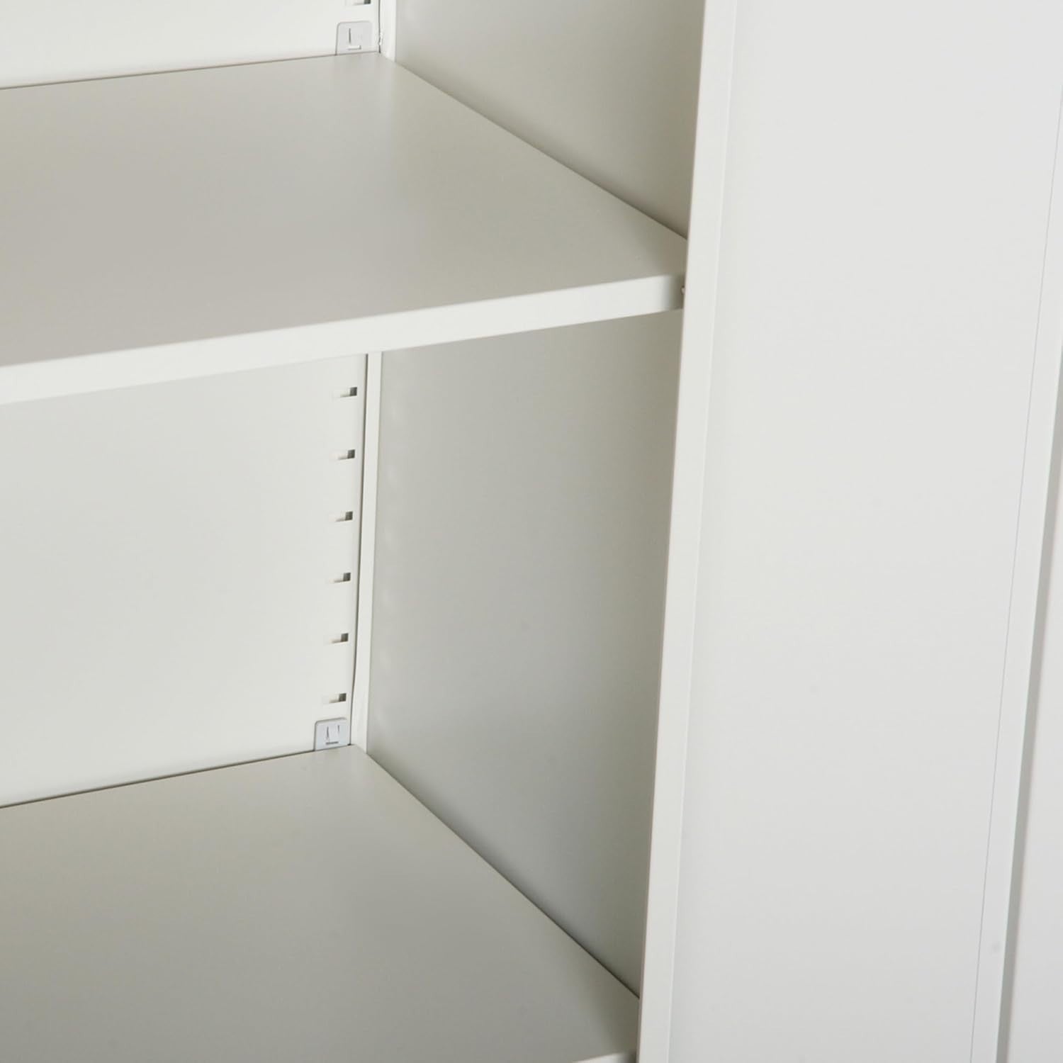 White Tall Lockable Storage Cabinet 80x40x175cm Steel Office