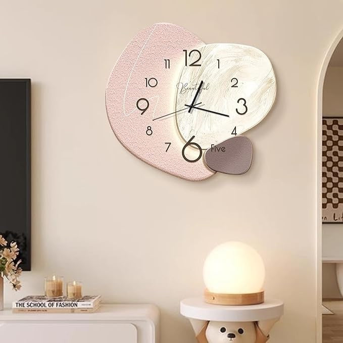 Nordic Art Deco Wall Clock 40cm Silent Modern Crystalline Porcelain Design