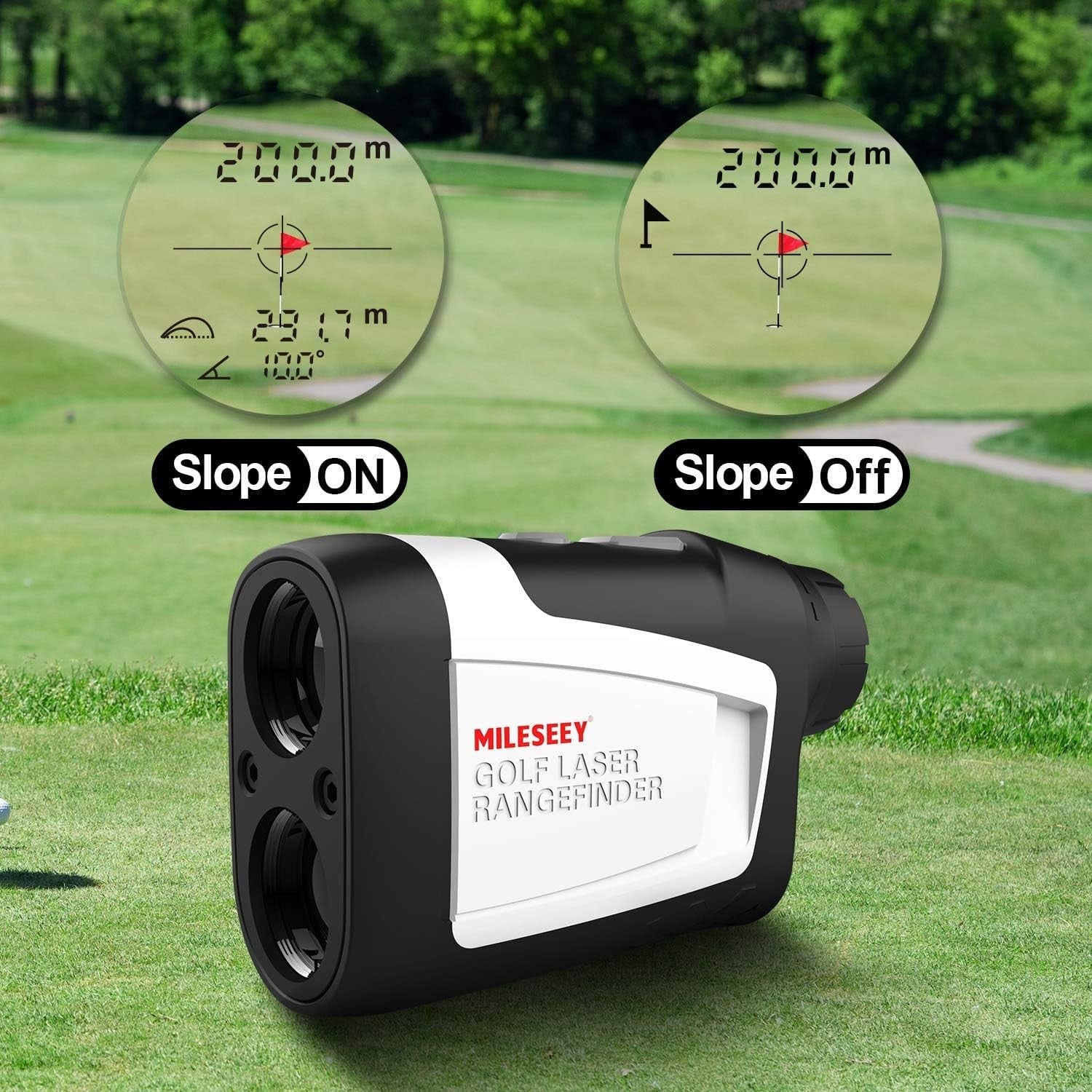 Golf Rangefinder 1100Y Slope On Off Flag Vibration 6X Accuracy