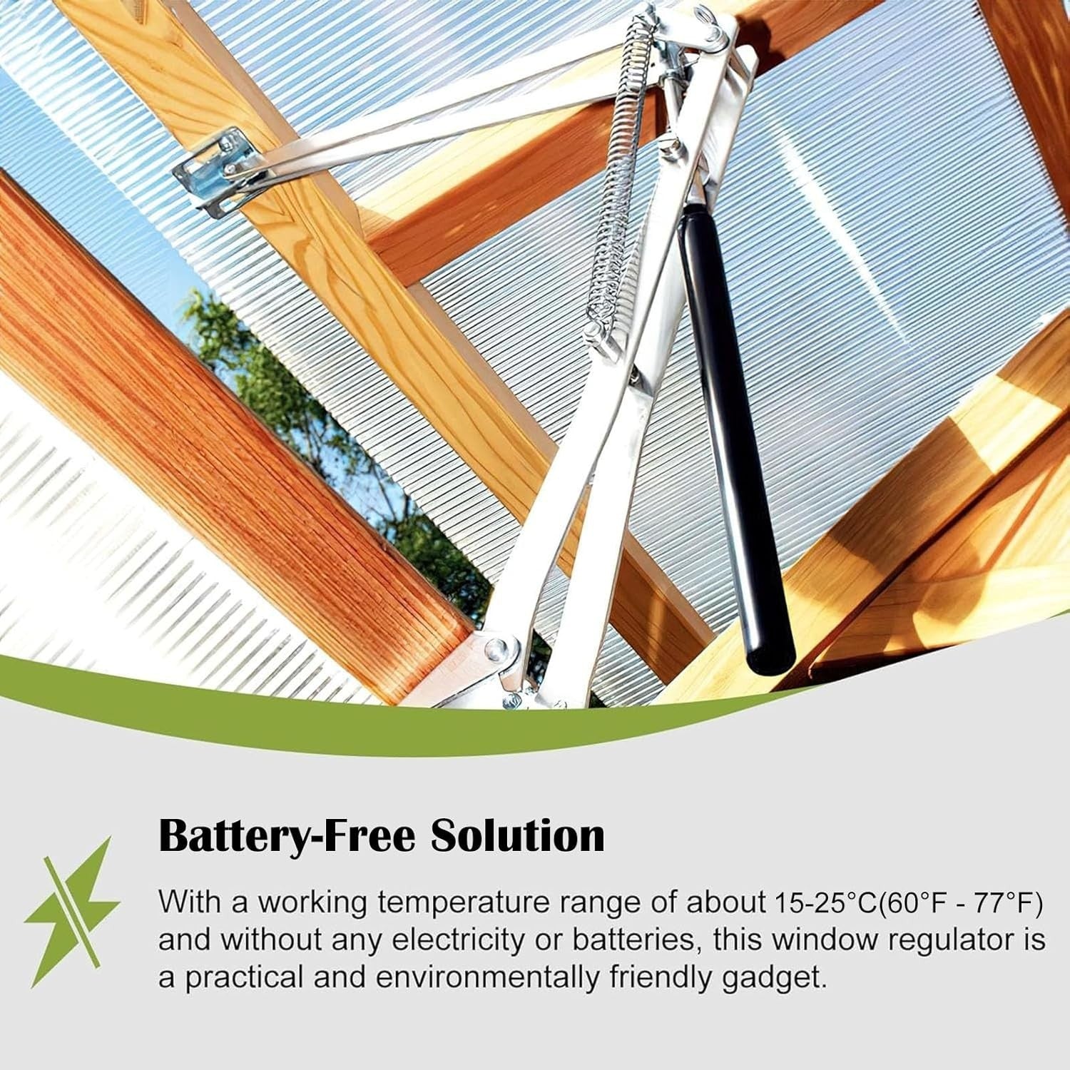 Automatic Greenhouse Roof Vent Opener Dual Spring Solar Temperature Control