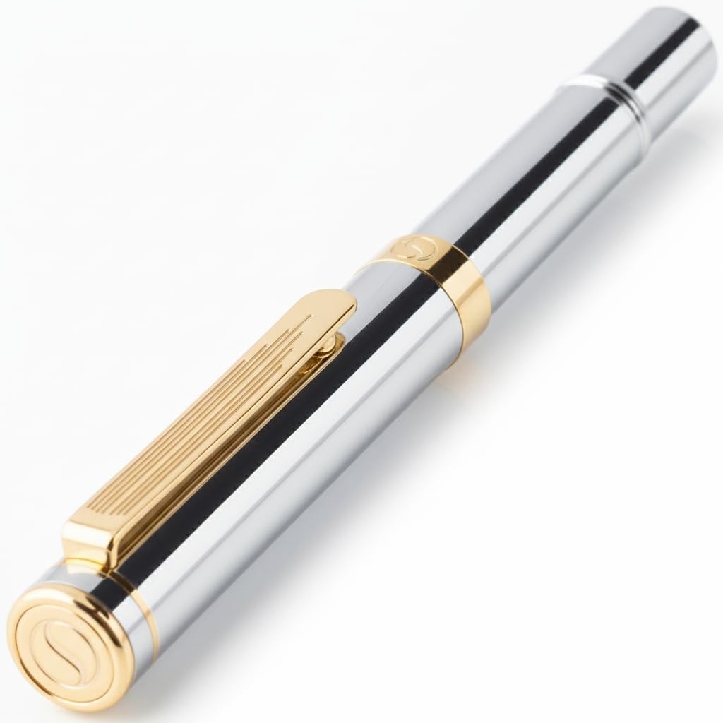 EDC Silver Gold Rollerball Pen Medium Pocket Pen Luxury Model