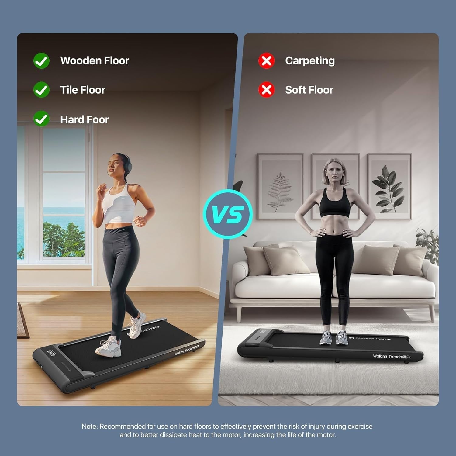 Compact Under Desk Treadmill 6KM/H AI Coaching LED Display Home Office