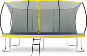 Rectangular Garden Trampoline 4.57x3.05m Safety Enclosure Ladder 130KG
