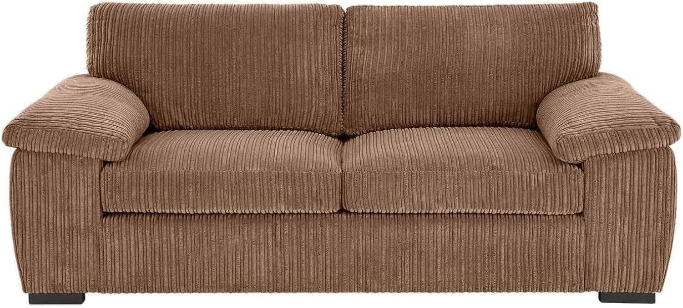 2 Seater Cord Sofa Compact Plush Couch Small Flats Living Room Comfort