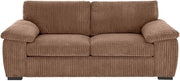2 Seater Cord Sofa Compact Plush Couch Small Flats Living Room Comfort