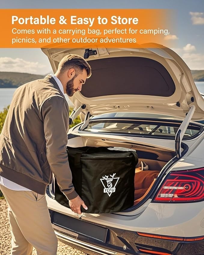 Smokeless Fire Pit Outdoor Patio Camping Portable Stainless Steel 54cm