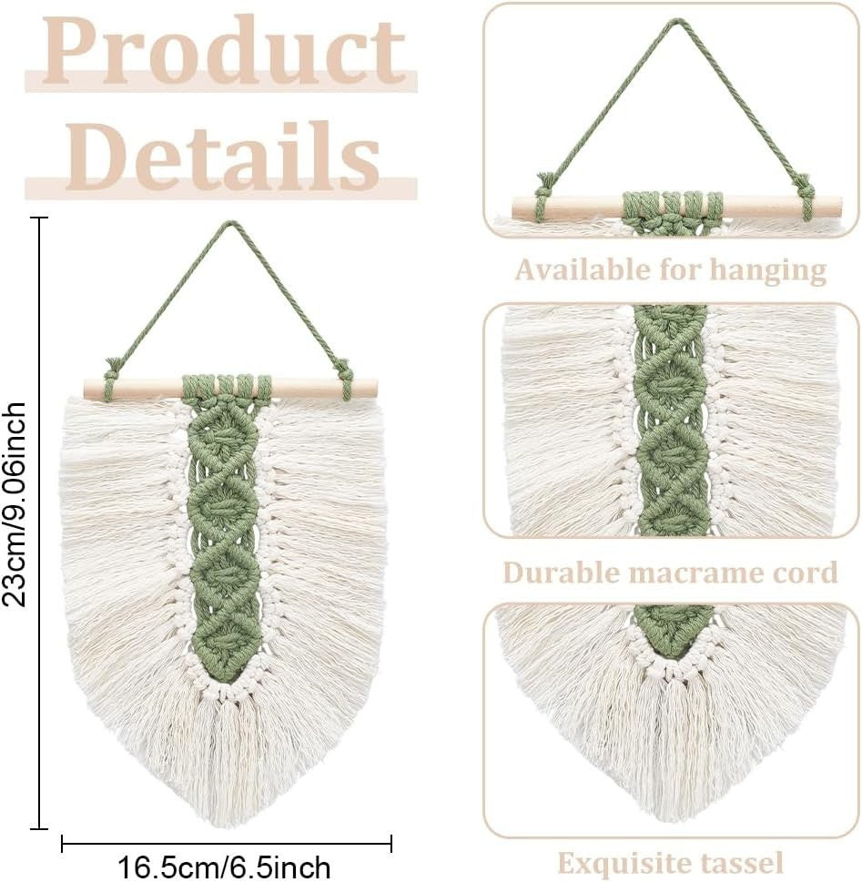 Luxury Boho Floral Wall Tapestry Set Vertical Fabric Hanging Decor