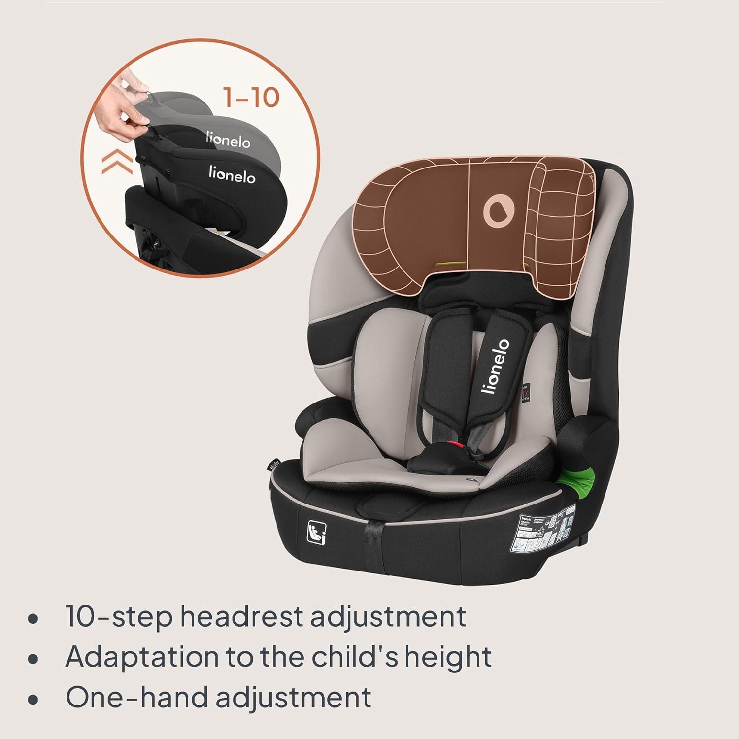 i-Size Car Seat 76–150cm ISOFIX Booster R129 Side Impact Adjustable