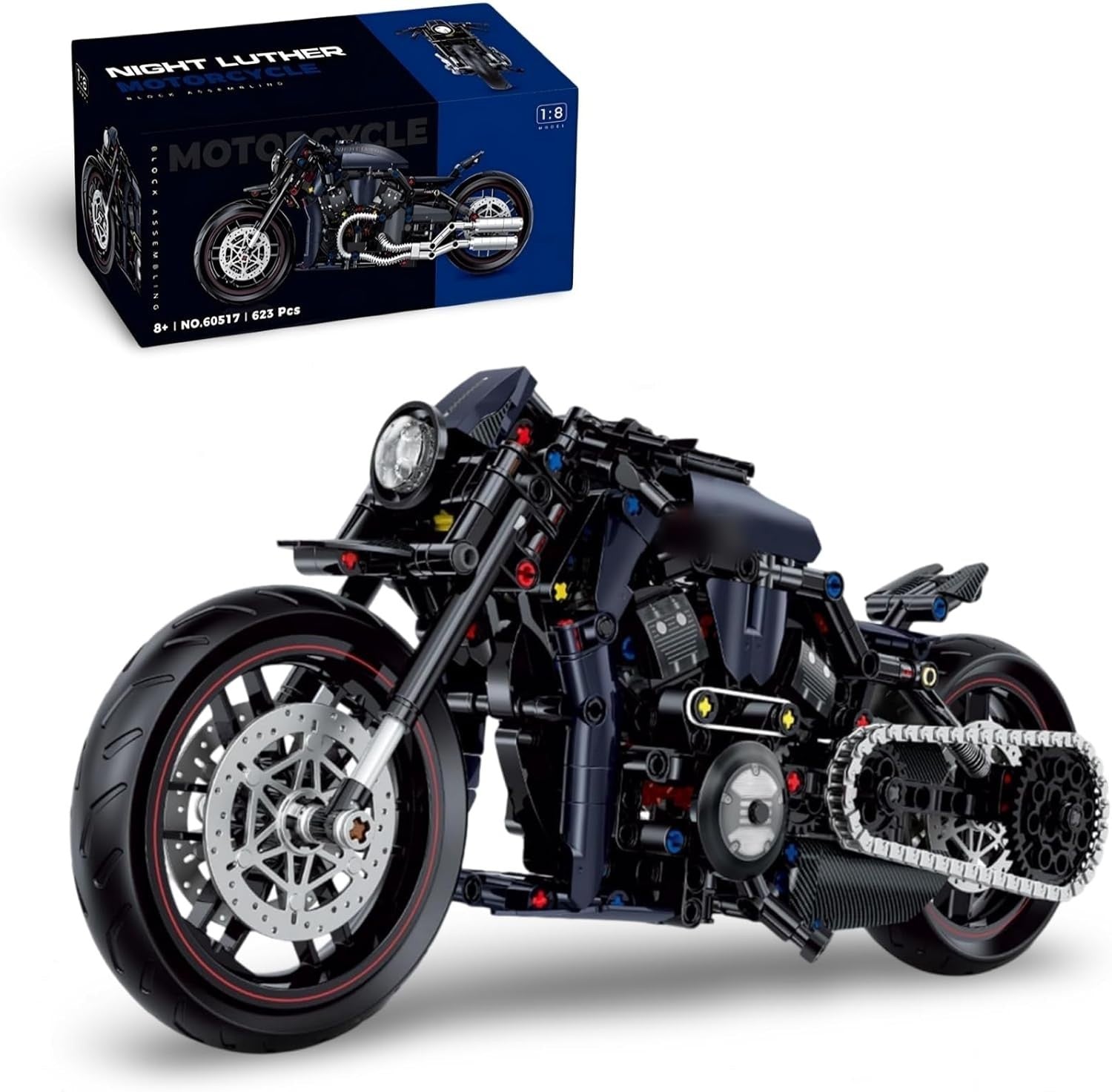 623-Piece Motorcycle Building Blocks Kit, Creative, Durable & Eco-Friendly