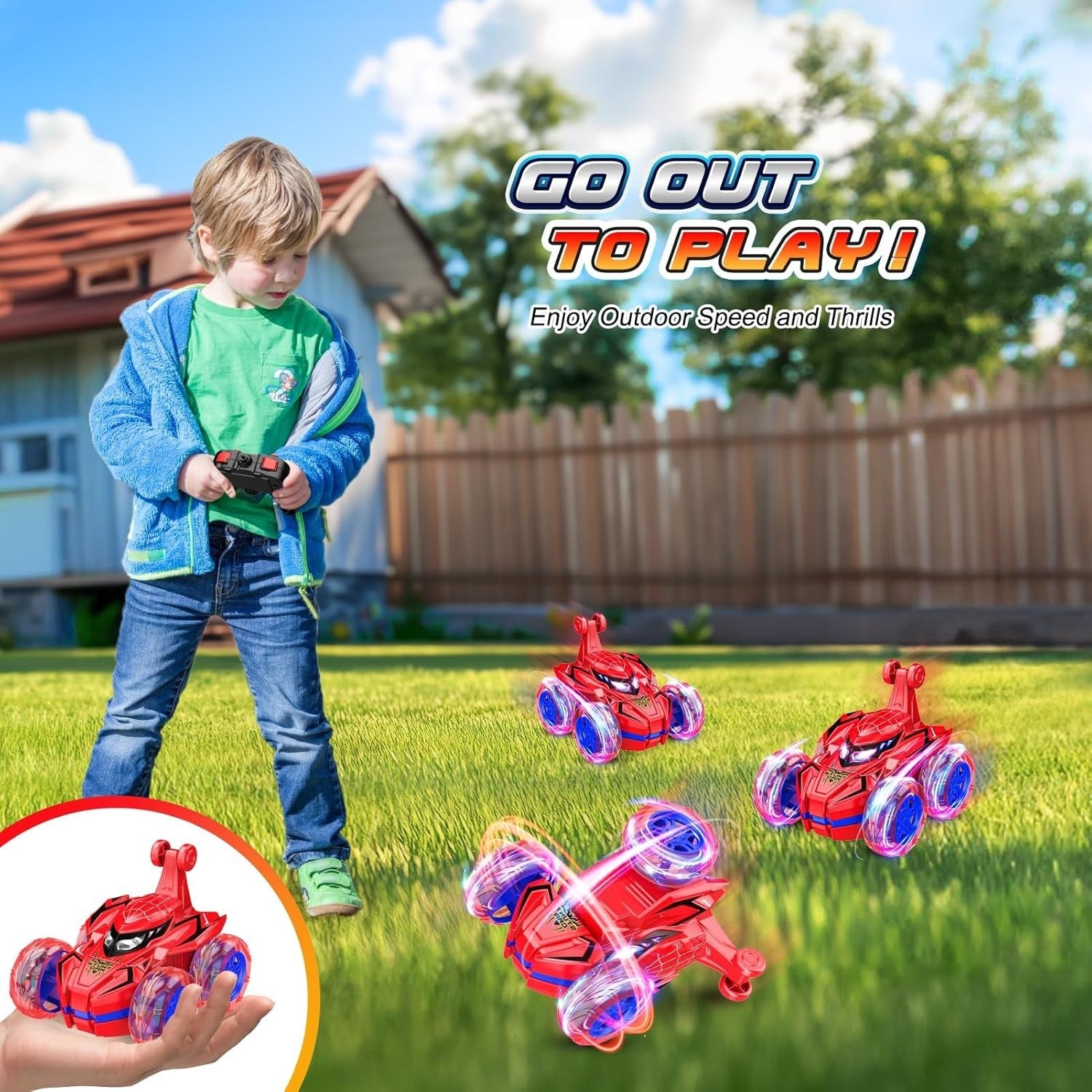 360° Flip RC Stunt Car for Kids | Off-Road Remote Control Toy 3–9 Years Boys