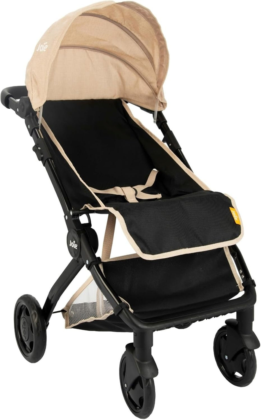 Compact Dolls Pram with Adjustable Handle, Foldable Toy Buggy, 3+