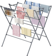 Folding Clothes Airer Large Laundry Drying Rack Space Saving Indoor Outdoor