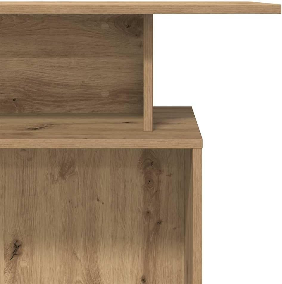 Artisan Oak Reception Desk 100x40x104cm Modern Counter with Storage Shelf