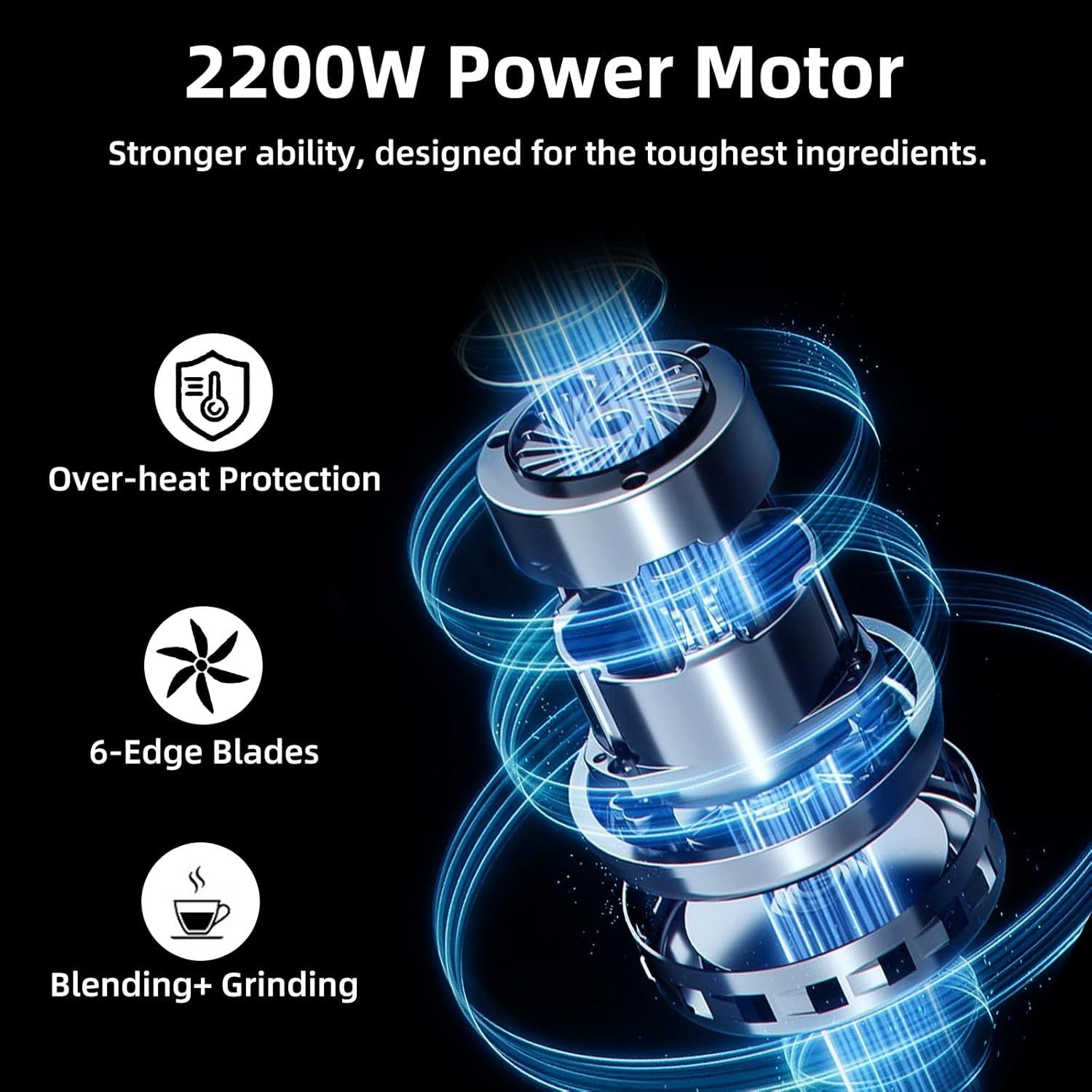2200W ‎1.93 kgBlender Ice Crush Food Mixer 1.93L Jug Pulse Control