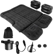 SUV Car Air Mattress Inflatable Back Seat Bed Flocking PVC Camping