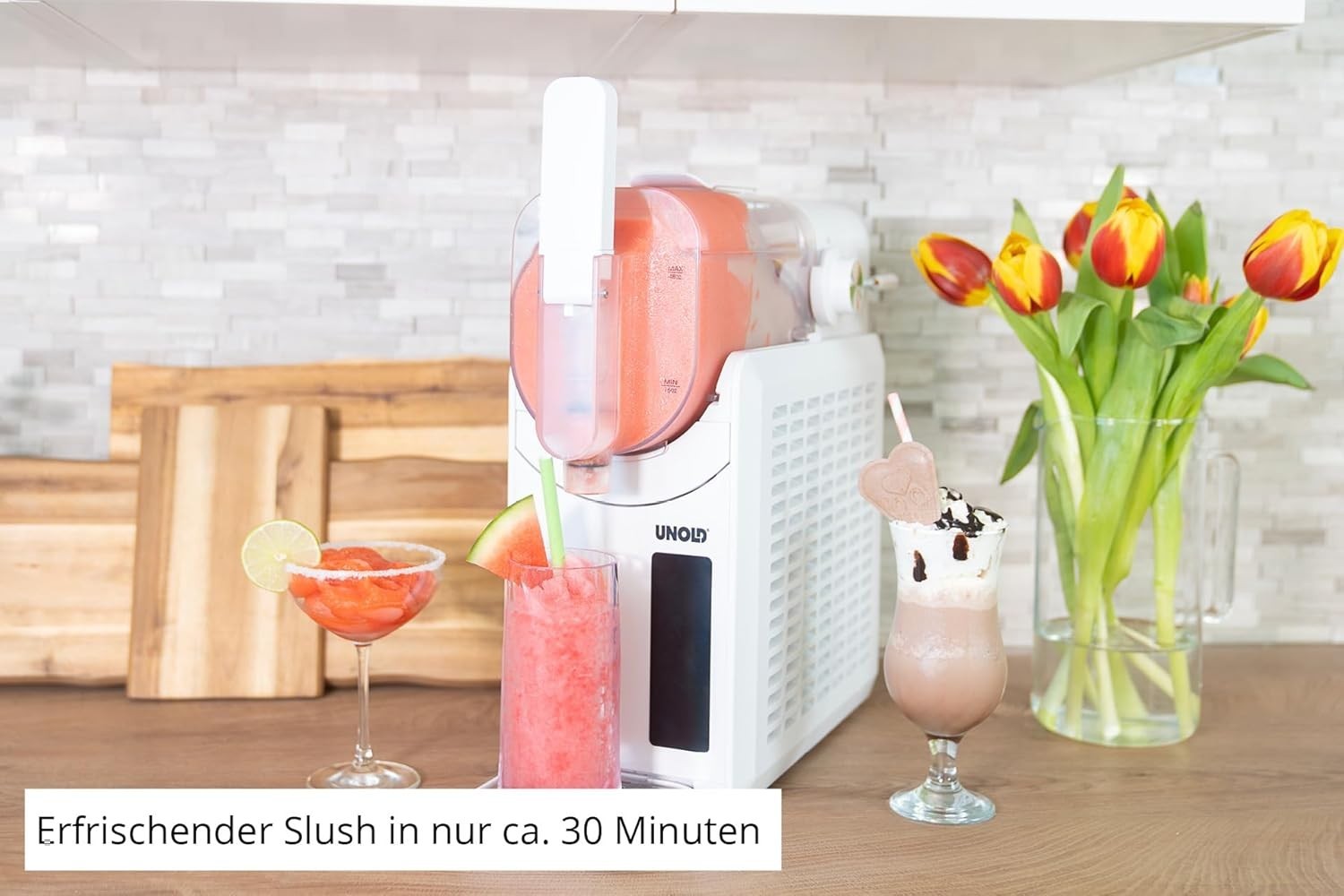 Professional Slush Machine 2L Frozen Drink Maker Self Cooling No Ice Needed