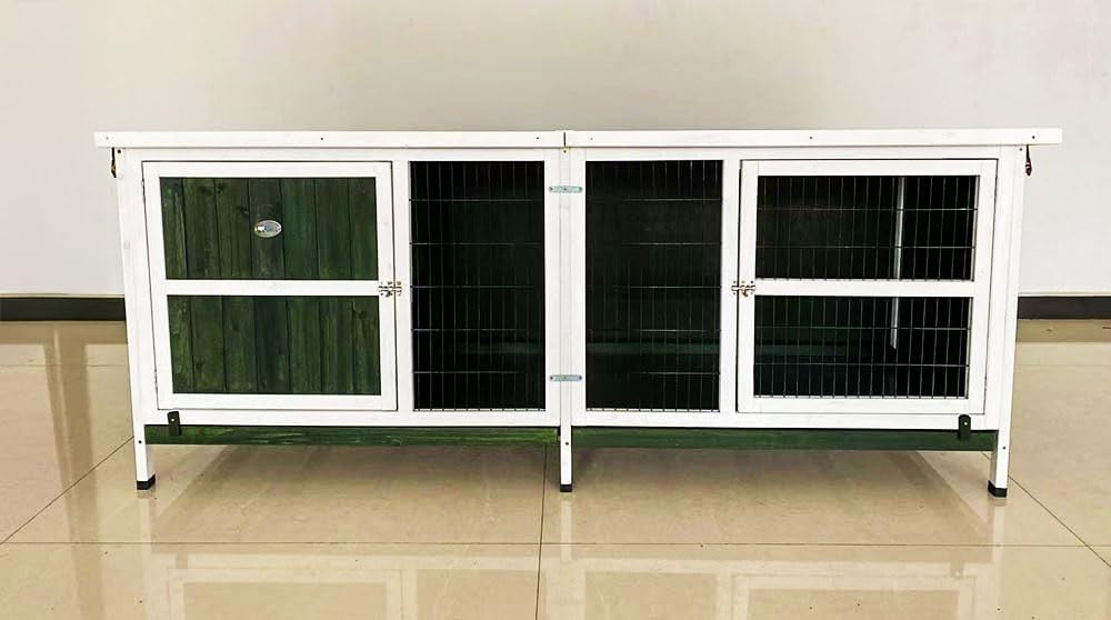 XXL Rabbit Hutch 6ft Single Tier Predator Resistant Indoor Outdoor Cage