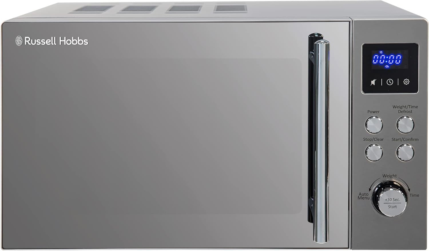 Stainless Steel 17L Digital Microwave Blue LED Display Compact