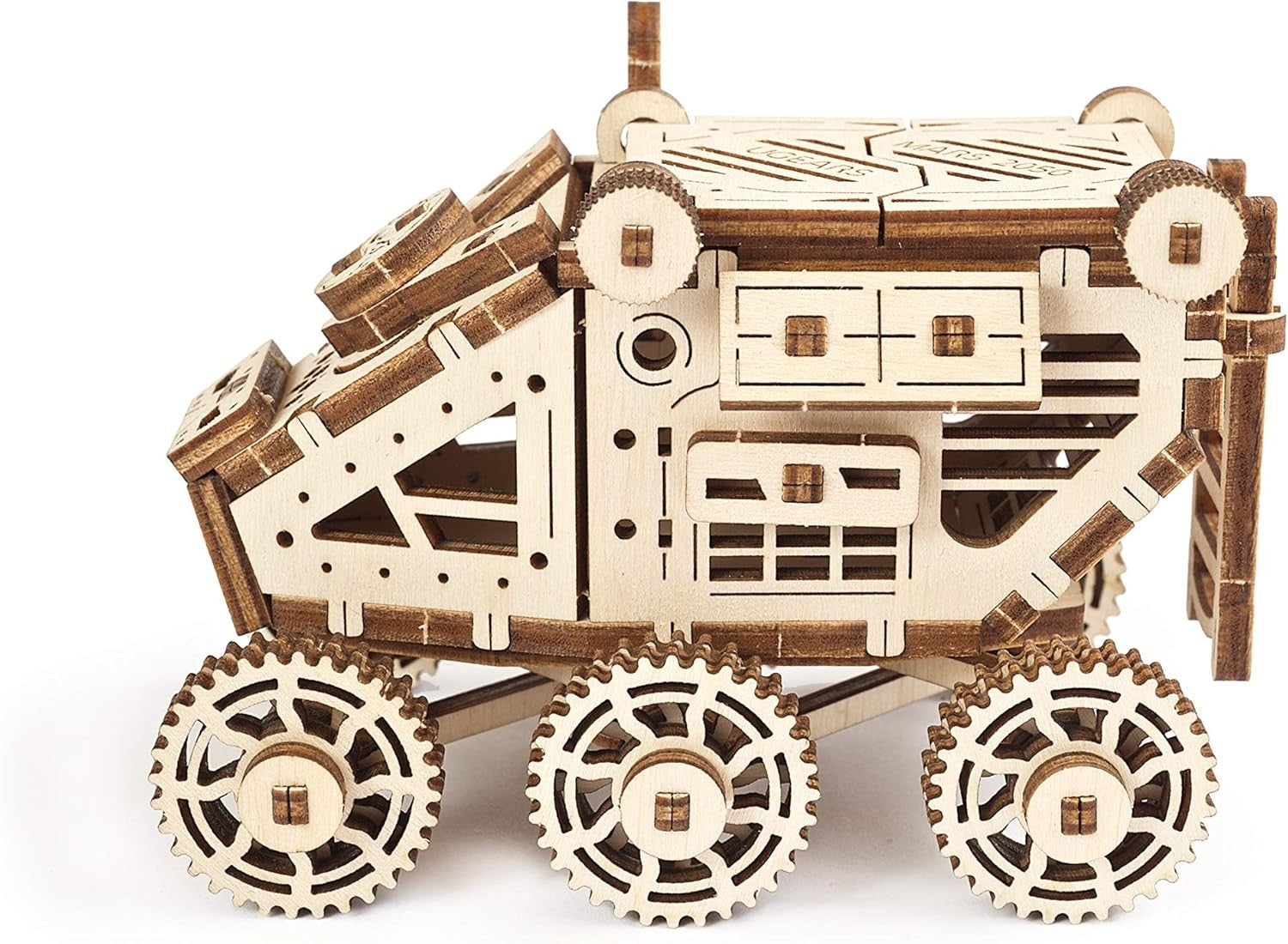 Wooden Mars Rover 3D Puzzle Kit – Mini Space Buggy DIY Model for Kids & Adults