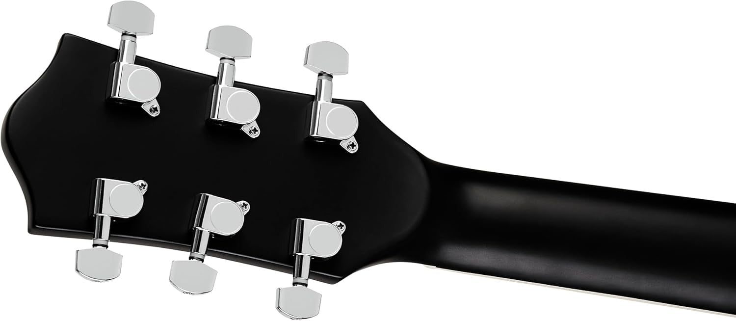 Dreadnought Acoustic Guitar Black Beginner Steel String