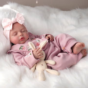 20” Reborn Baby Doll Sleeping Girl Soft Body Pink Outfit