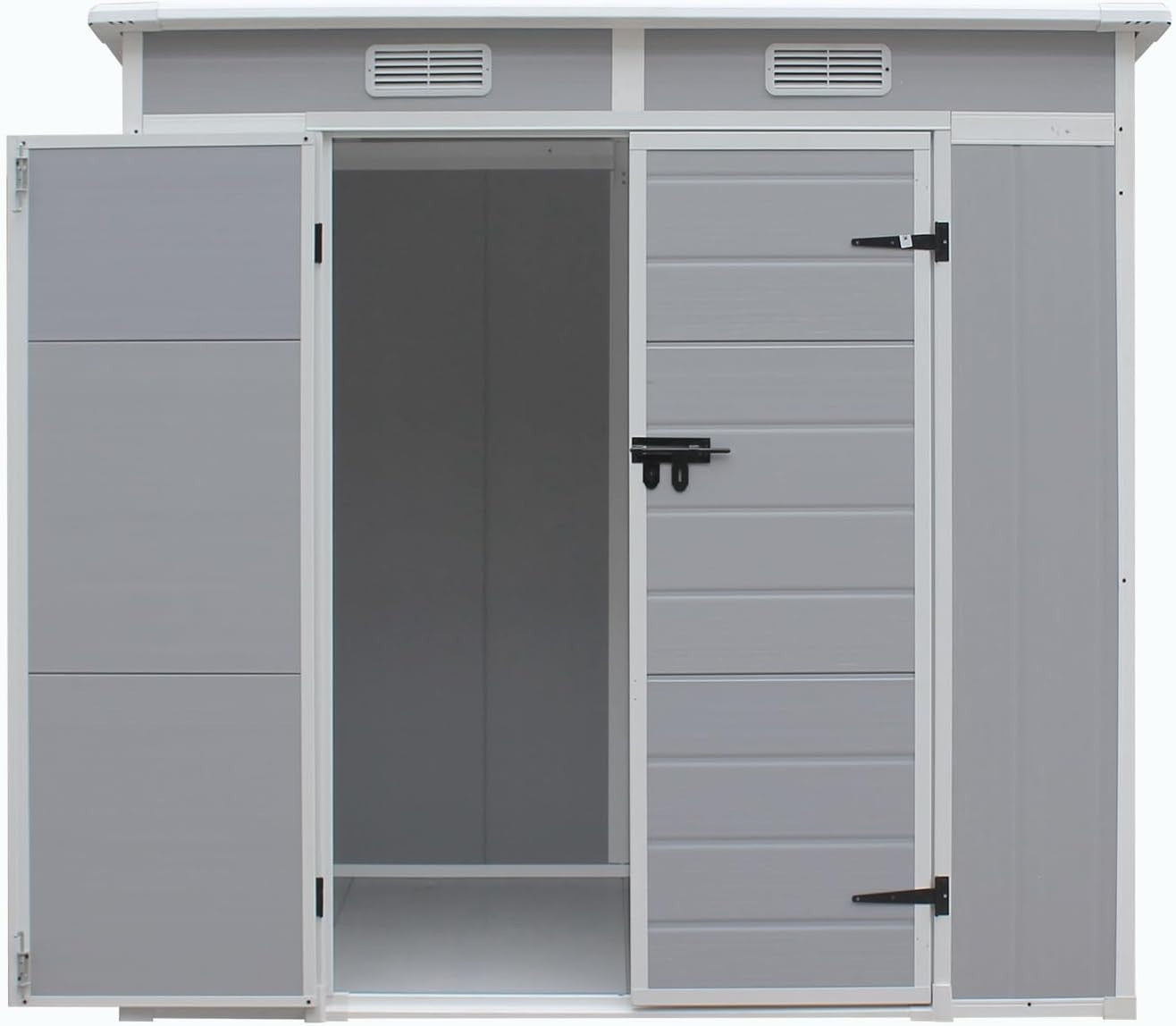 Plastic Outdoor Garden Shed 6x4ft Storage Box with Floor & Ventilation