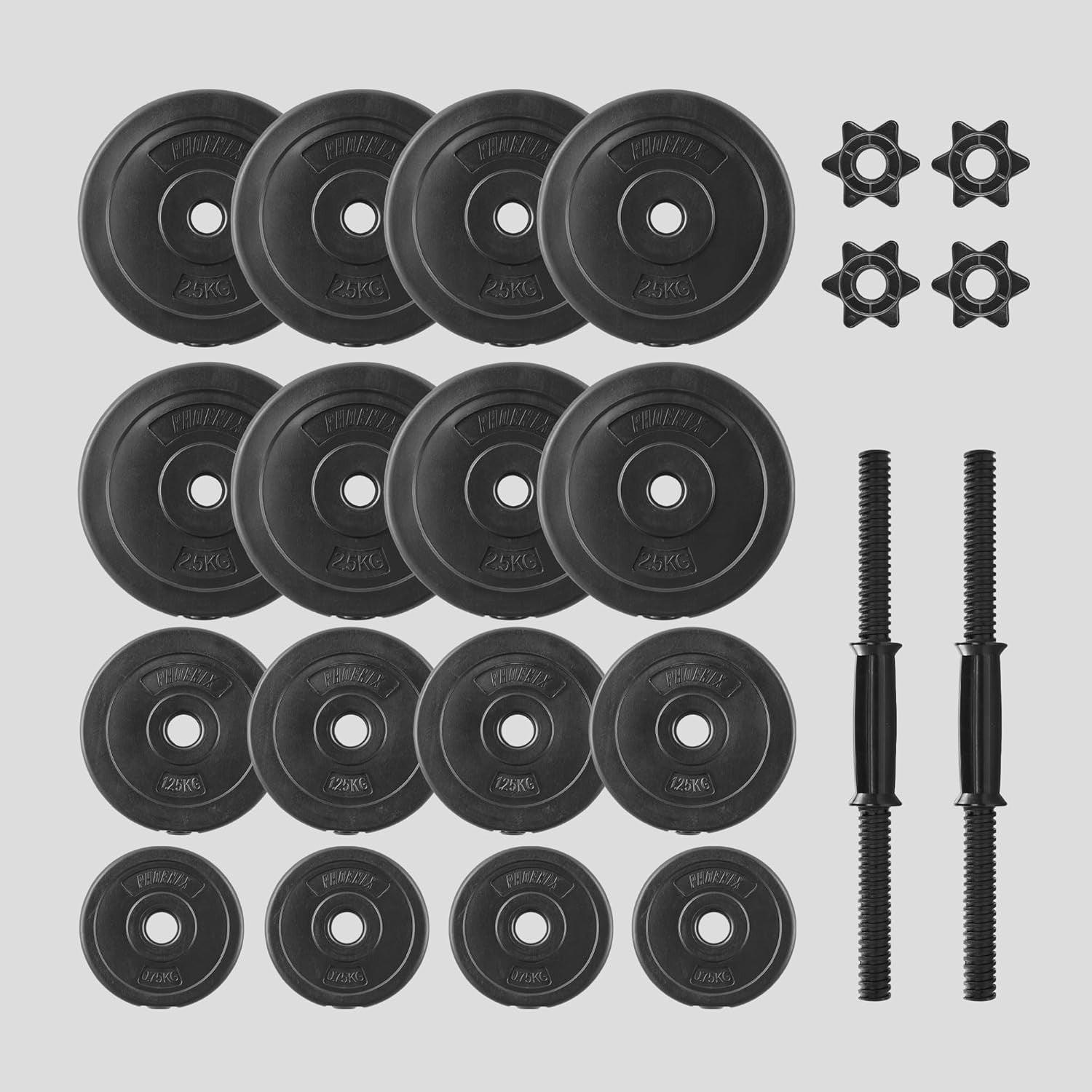 30kg Adjustable Dumbbell Set Pair Spinlock Non-Slip Home Gym Weights