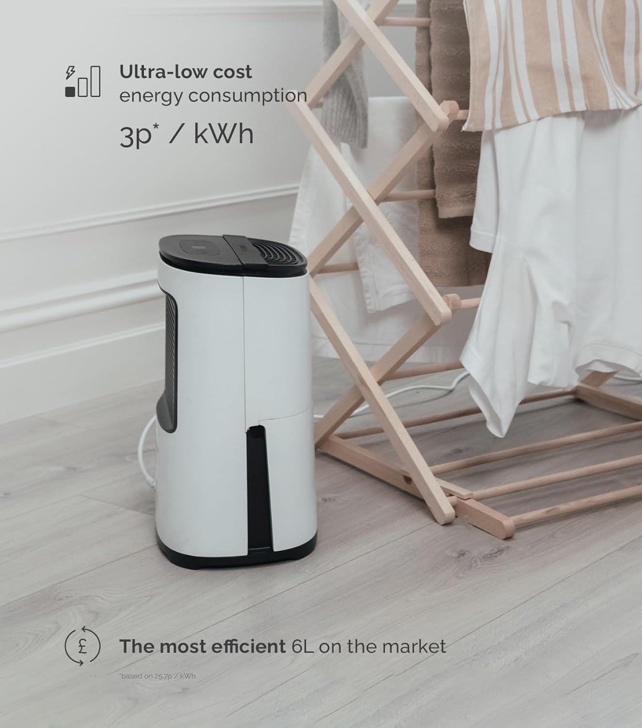 6L Dehumidifier HEPA Air Purifier Ultra Quiet 32dB Bedroom Flat